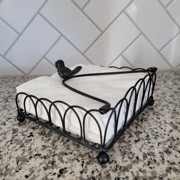 BNIB Rod Iron Napkin Holder With Weighted Arm - Picture 3 of 5